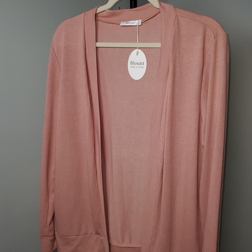 Hount Women's Blush Open Front Cardigan